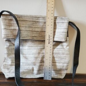 Jjill  Crossbody Striped Shoulder Bag with Black Straps